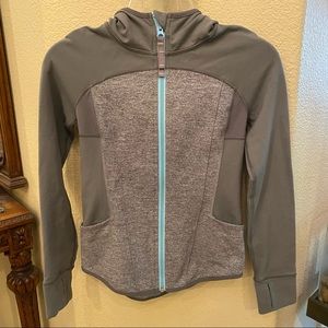 IVIVVA Girls Gray Hoodie Zipped Jacket Size 10